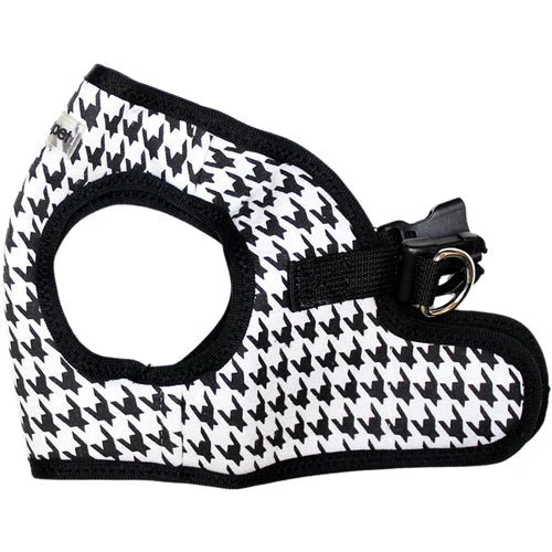 Parisian Pet - Step-In Harness Black Houndstooth