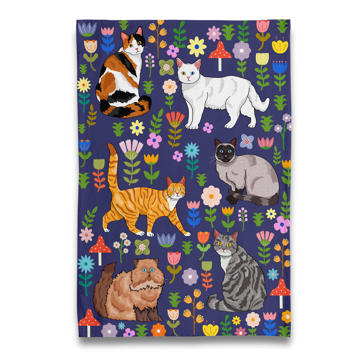 Naked Decor - Tea Towel Spring Kitty Cats