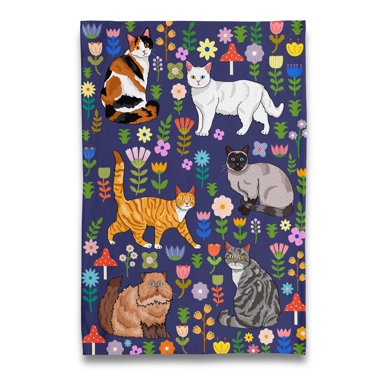 Naked Decor - Tea Towel Spring Kitty Cats