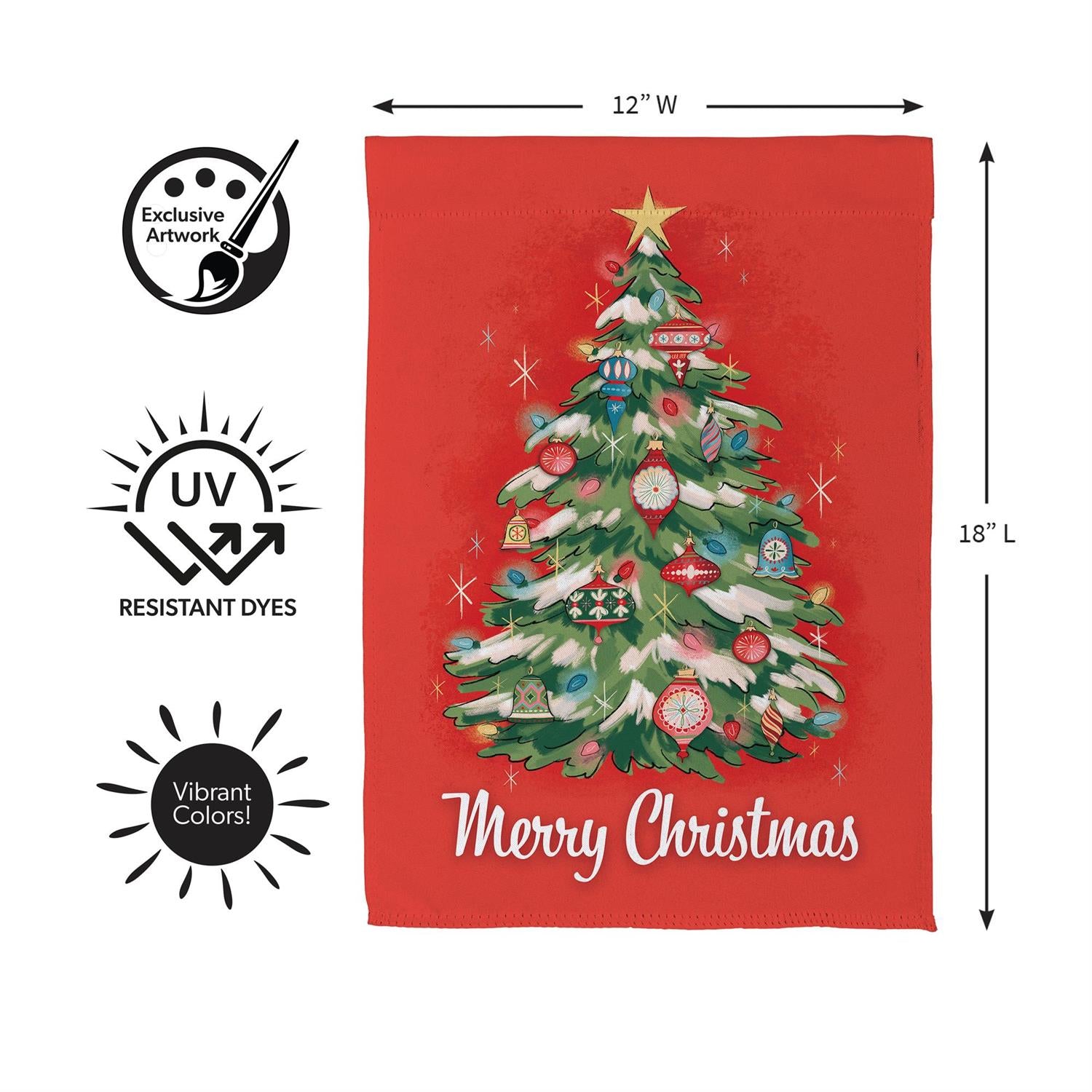 Evergreen Enterprises - Flag Heartfelt Cheer Christmas Tree