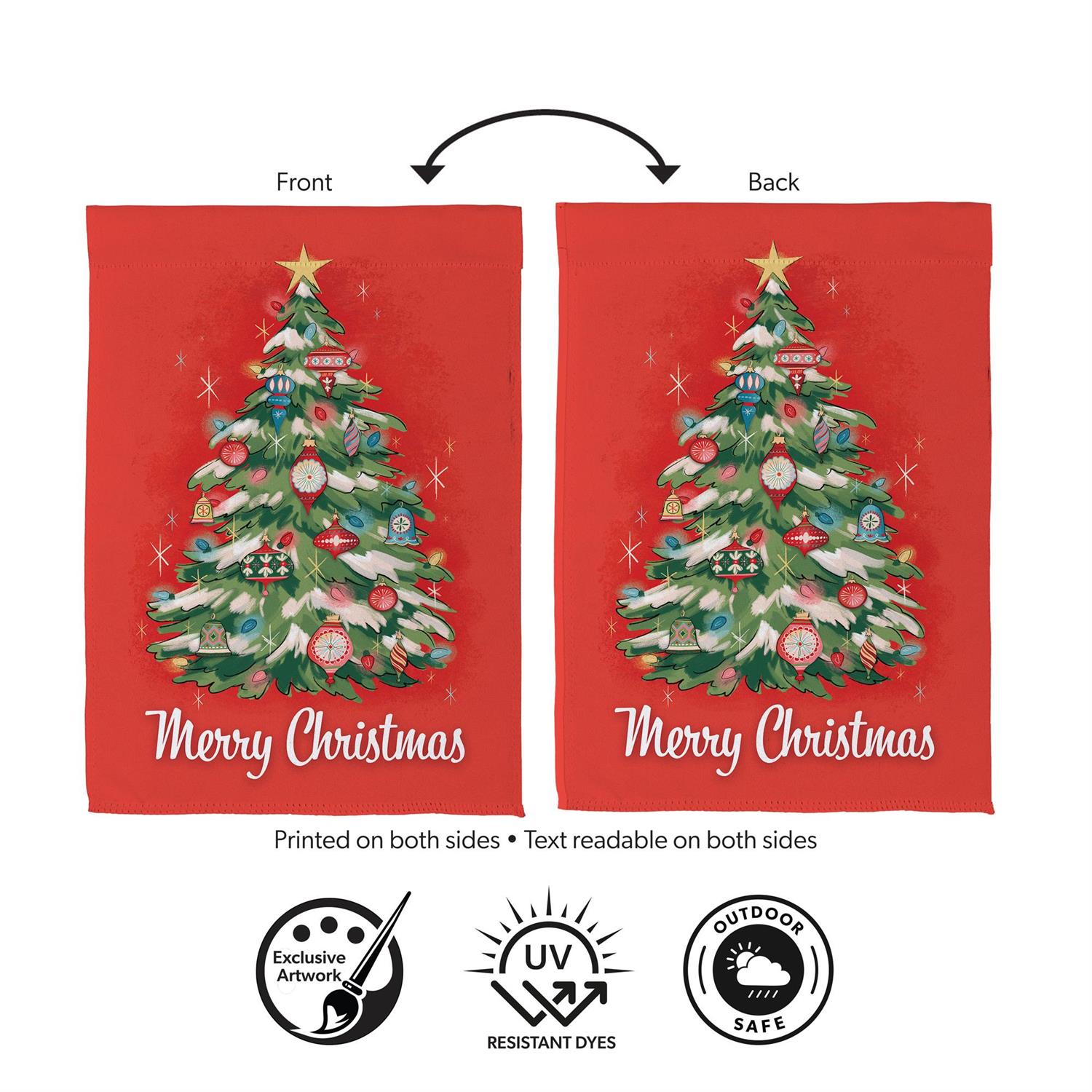 Evergreen Enterprises - Flag Heartfelt Cheer Christmas Tree