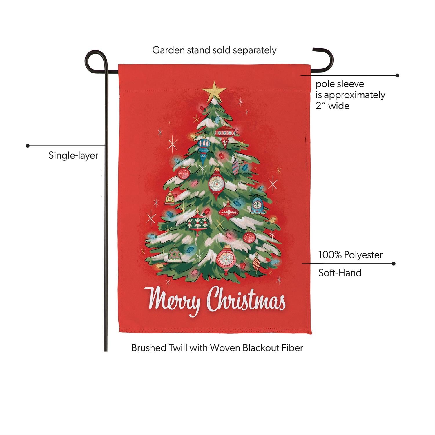 Evergreen Enterprises - Flag Heartfelt Cheer Christmas Tree