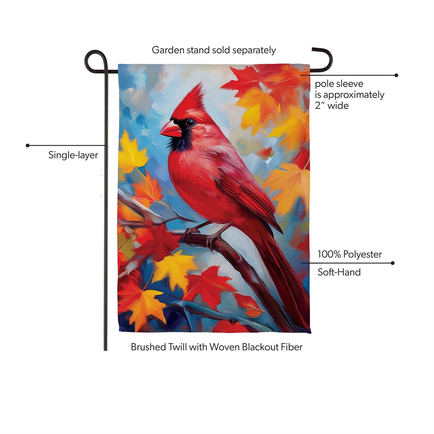 Evergreen Enterprises - Flag Colorful Cardinal