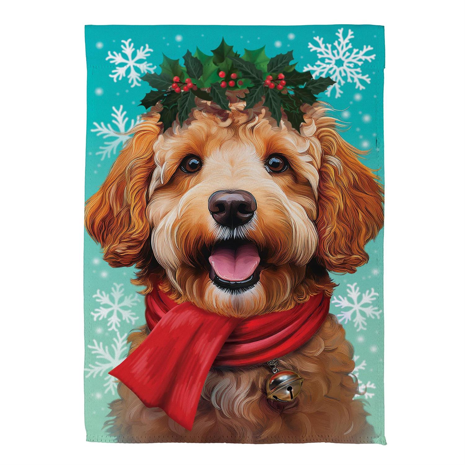 Evergreen Enterprises - Flag Happy Winter Goldendoodle