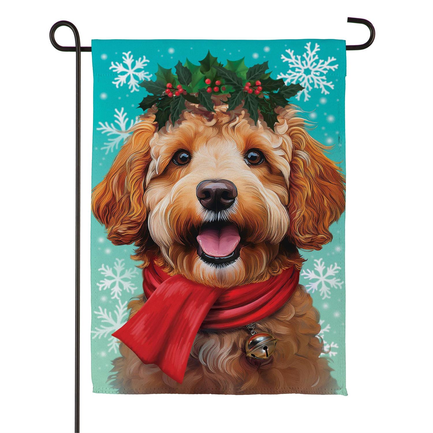 Evergreen Enterprises - Flag Happy Winter Goldendoodle