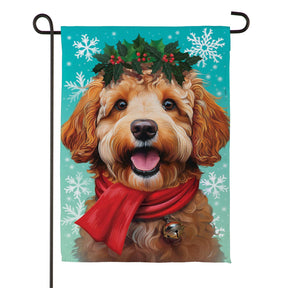 Evergreen Enterprises - Flag Happy Winter Goldendoodle