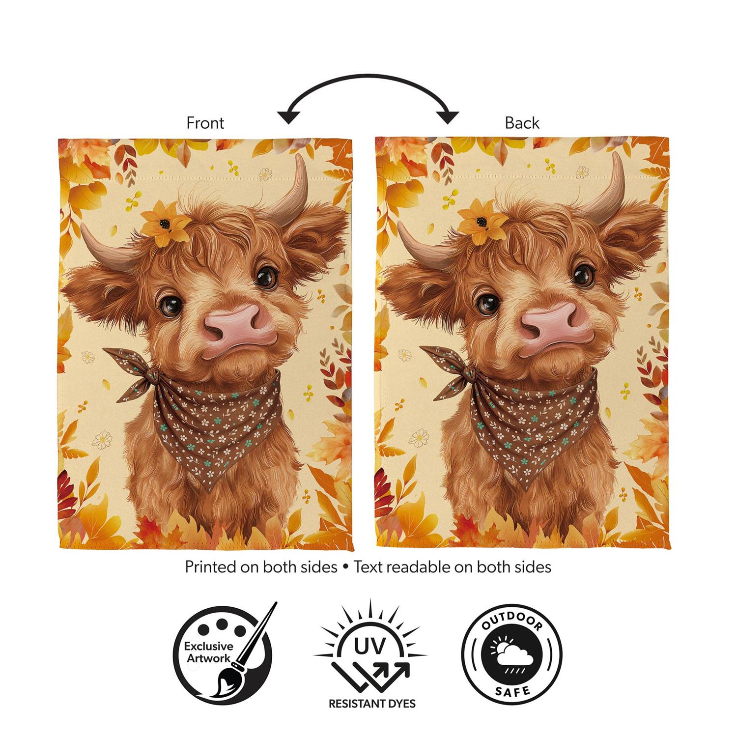 Evergreen Enterprises - Flag Highland Cow