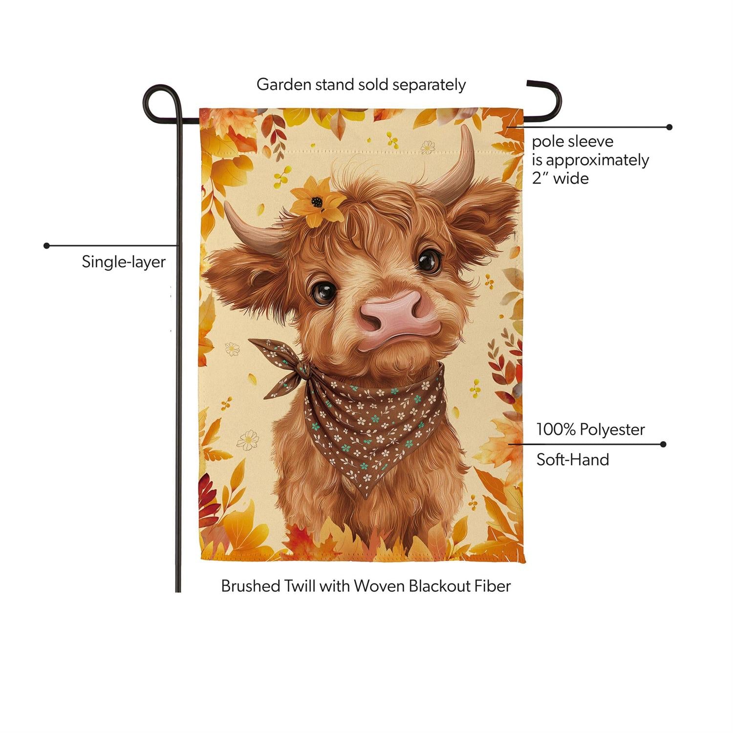 Evergreen Enterprises - Flag Highland Cow