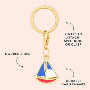 The Foggy Dog - Collar Charm Sailboat