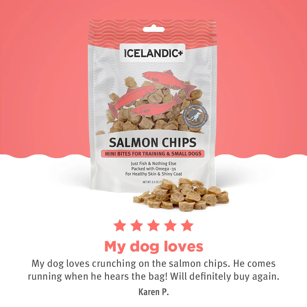 Icelandic+ Salmon Chips Mini Bites For Training & Small Dogs
