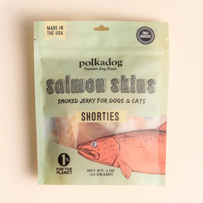 Polkadog - Salmon Skins Smoked Jerky Dog & Cat Treats