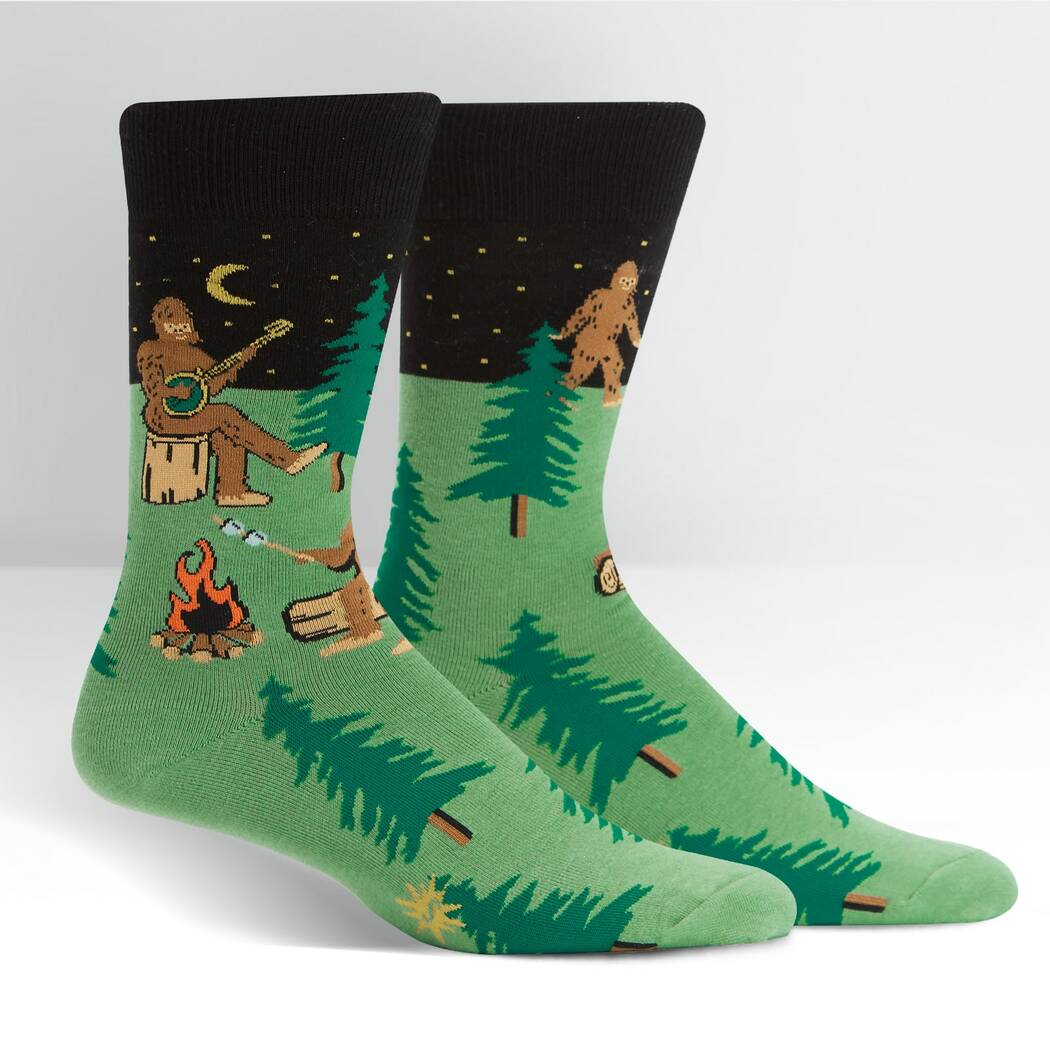 Sock It To Me - Socks Sasquatch Camp Out Men's Crew