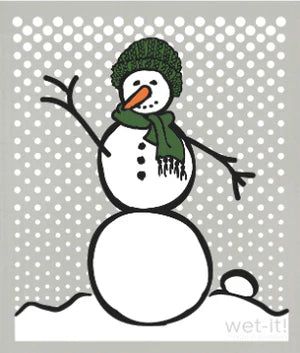 Wet-it! - Snowman Gray Swedish Cloth