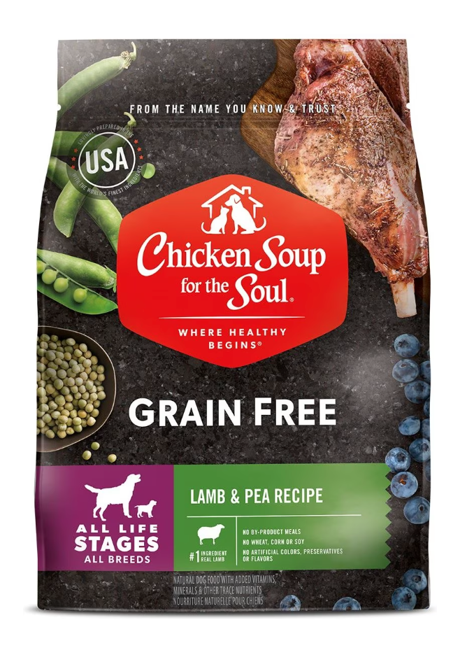 Chicken Soup for the Soul - Dog Food for All Stages Grain-Free, Lamb & Pea Recipe Dry Dog Food