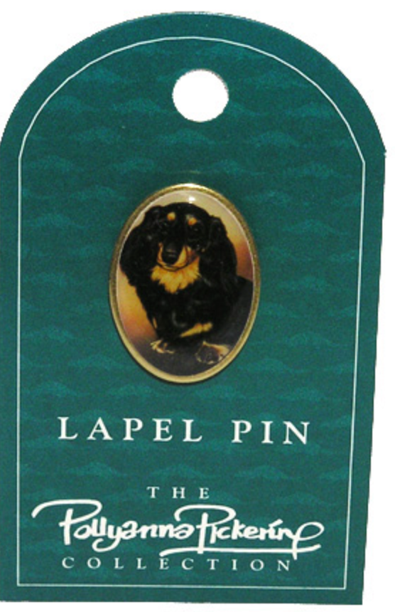 Pollyanne Pickering - Dog Lapel Pin, Dachshund Longhair