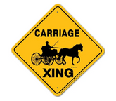 Carriage (Single 4/Wheel) X-ing Sign