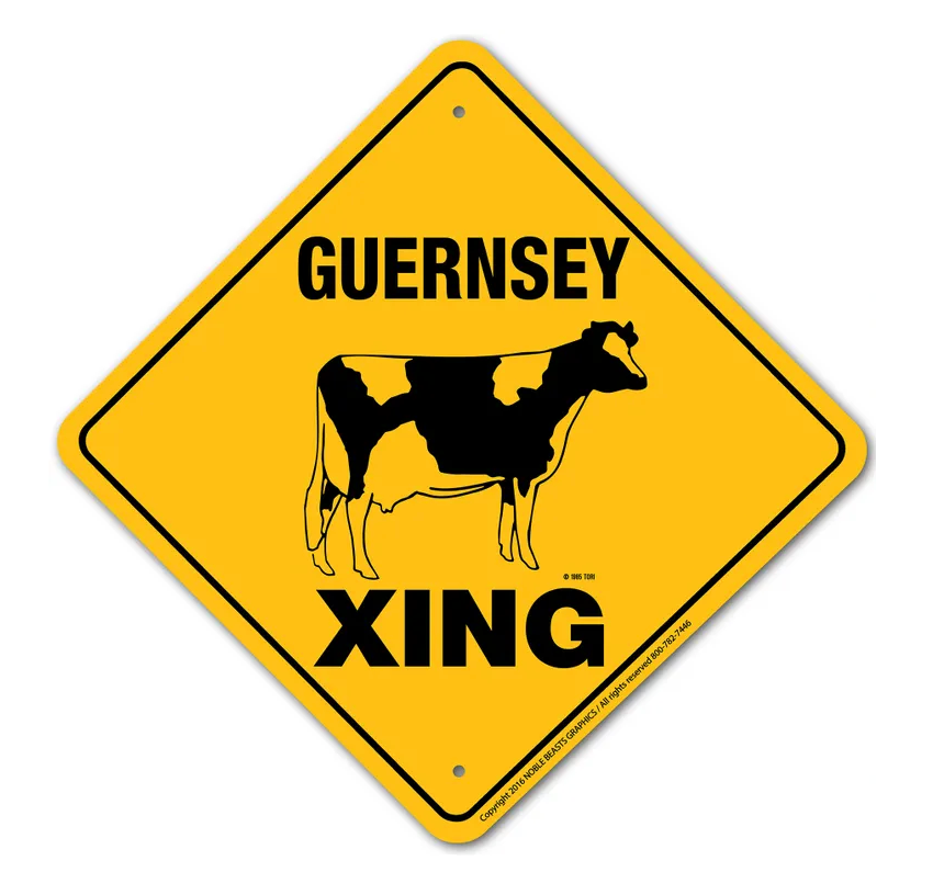 Guernsey Cow X-ing Sign