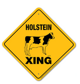 Holstein Cow X-ing Sign