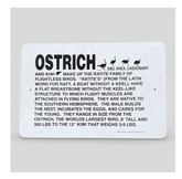Noble Beasts - Information Ostrich Sign