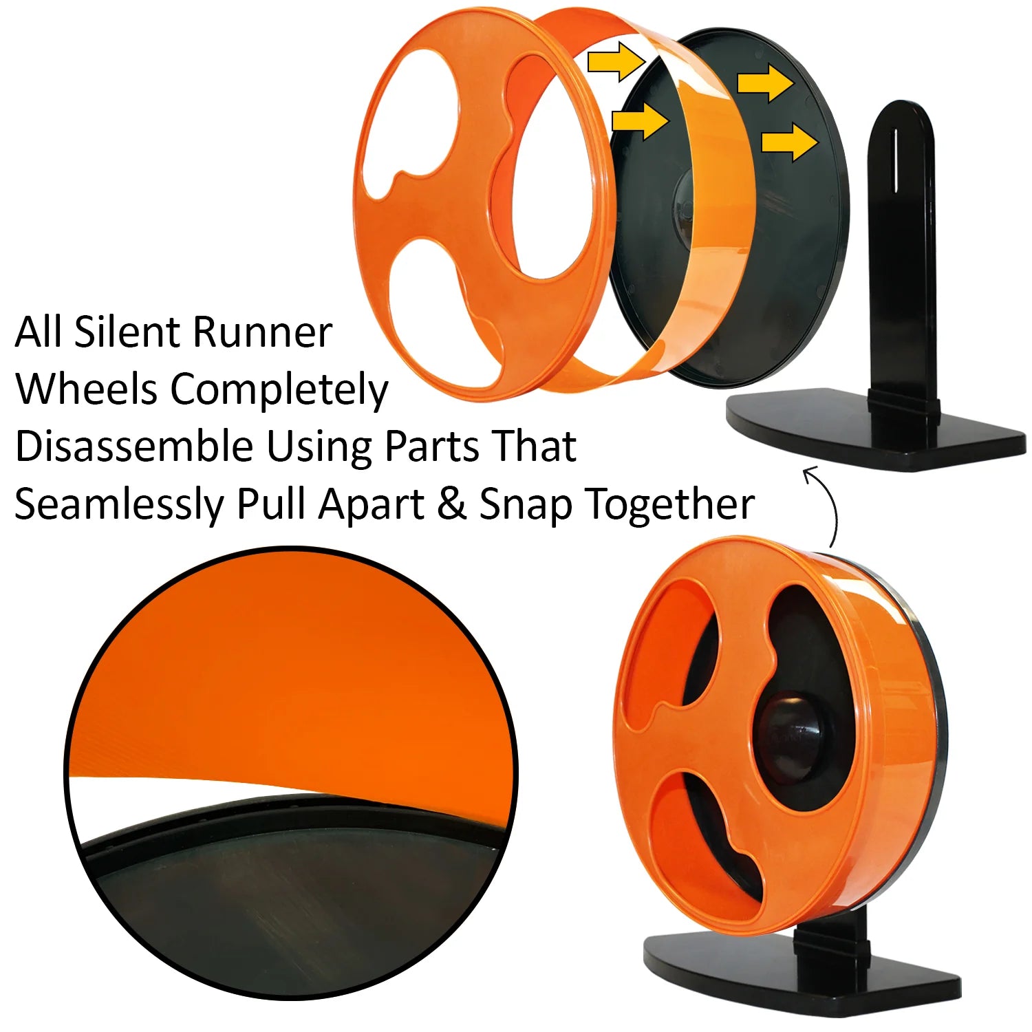 Silent Runner Orange Wheel + Stand