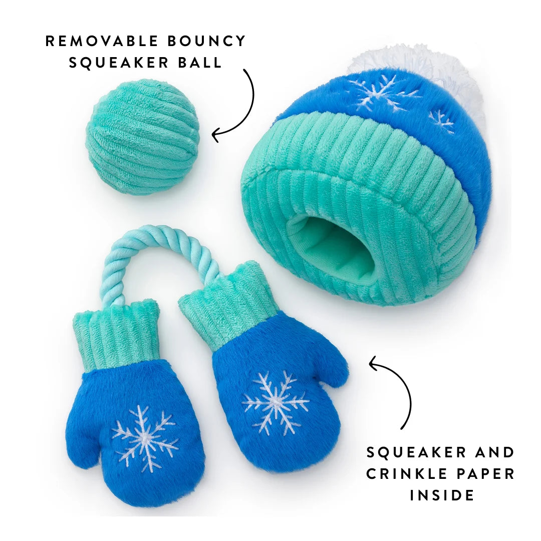 The Foggy Dog - Dog Toy Snow Much Fun Mittens & Hat