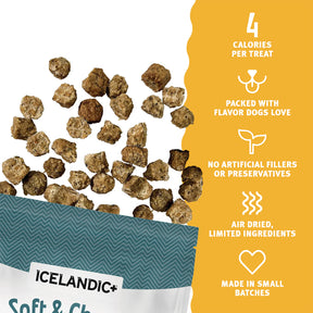Icelandic+ Soft & Chewy Bites Chicken, Blackberry, & Kelp Treats For Dogs