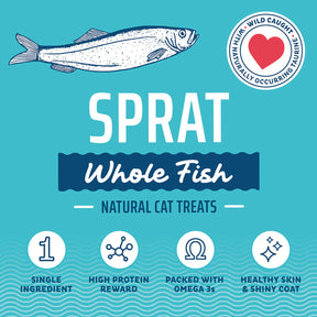 Icelandic+ -Sprat Whole Fish Cat Treats