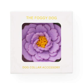 Foggy Dog - Dog Collar Flower Lilac Peony
