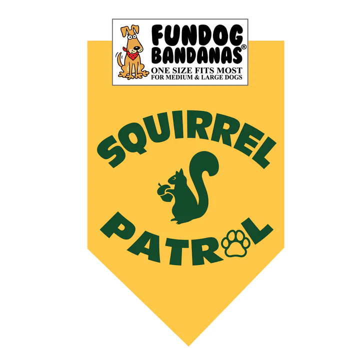 FunDog Bandanas - Dog Bandana Squirrel Patrol