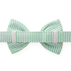 Foggy Dog - Dog Bow Tie Green Seersucker