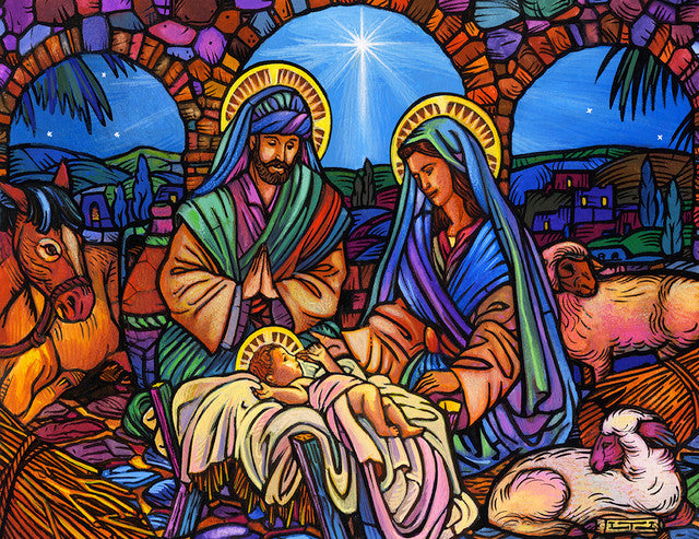 Allied Products-Springbok - Stain Glass Nativity Puzzle
