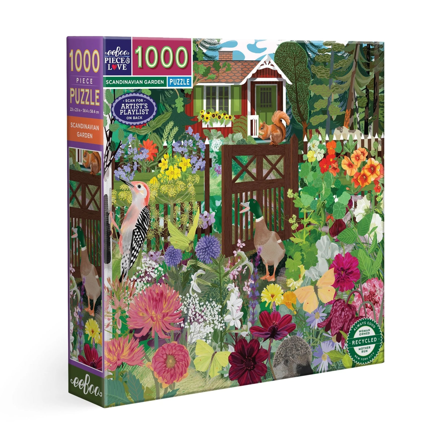 eeBoo - Scandinavian Garden 1000 Piece Puzzle
