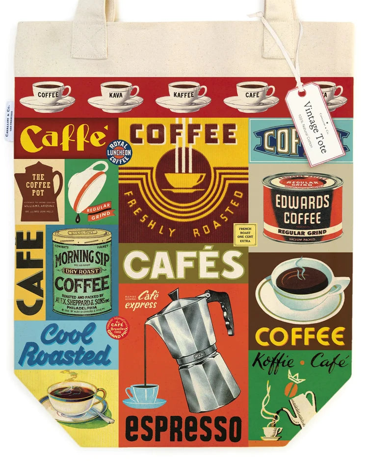 Cavallini Papers & Co - Tote Bag Coffee