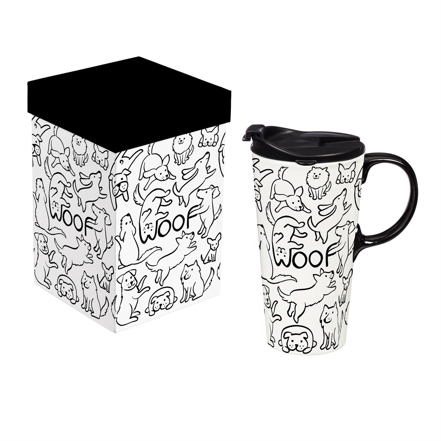 Ceramic Cup Woof Dog