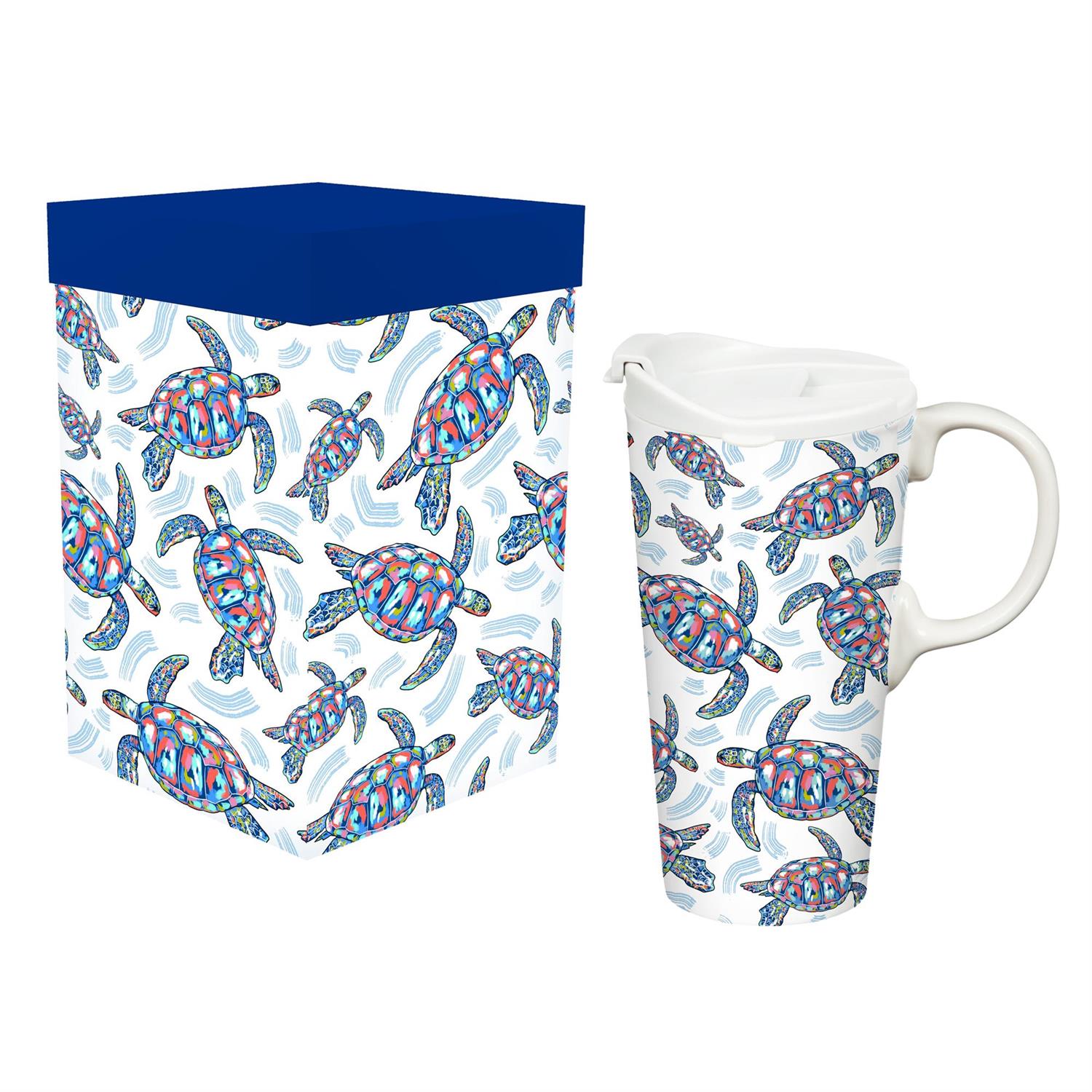 Evergreen Enterprises - Ceramic Cup Blue Coastal Sea
