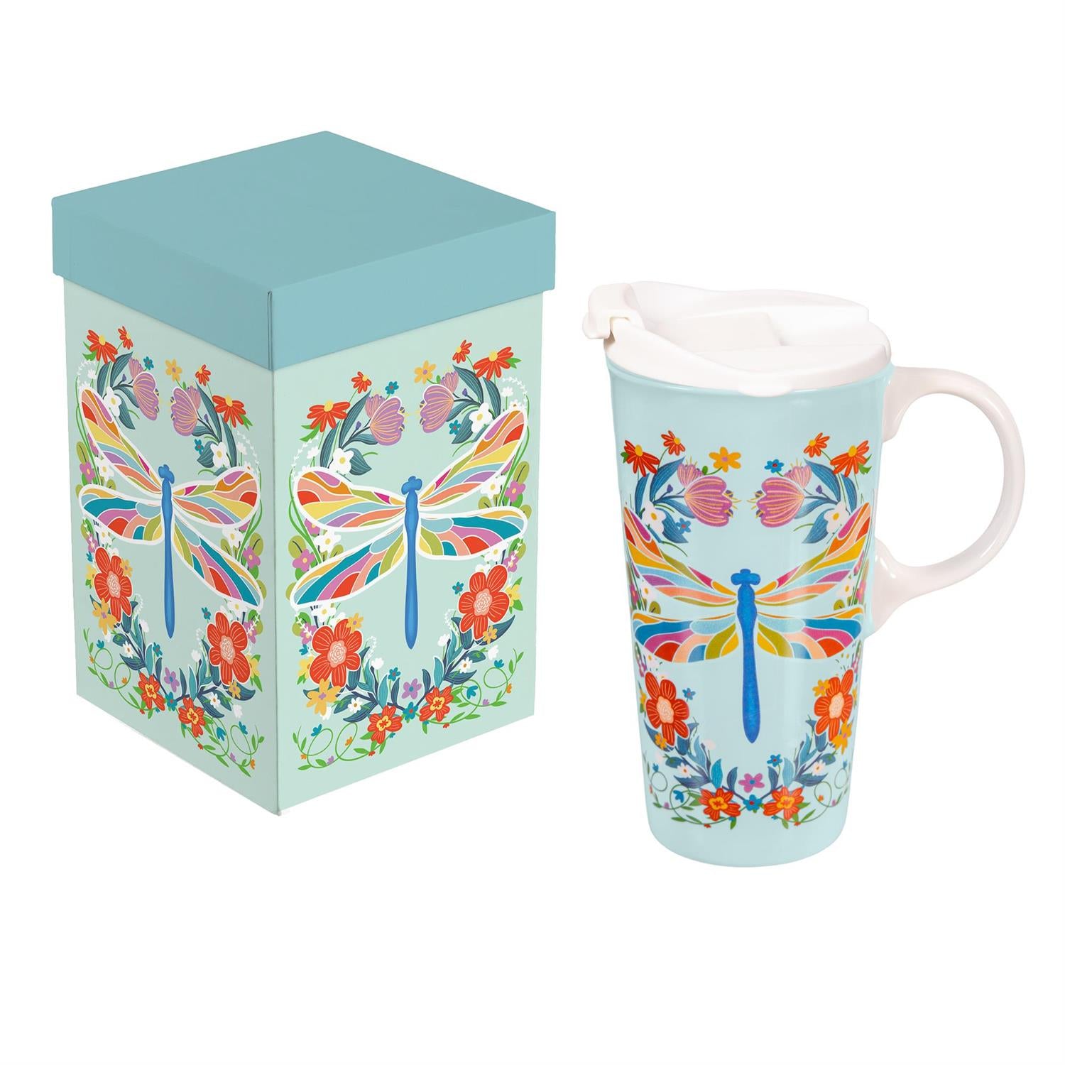Evergreen Enterprises - Ceramic Cup What She Shed Dragonfly with Gift Box