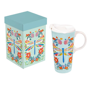 Evergreen Enterprises - Ceramic Cup What She Shed Dragonfly with Gift Box