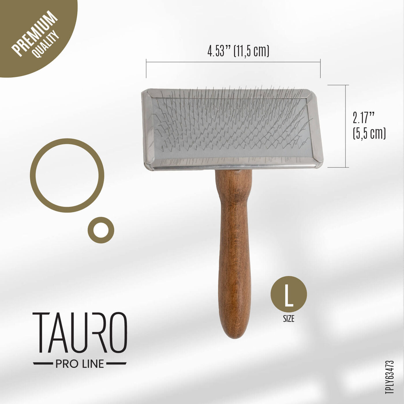 Kika USA - Beechwood Slicker Brush With Stainless Steel