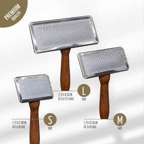 Kika USA - Beechwood Slicker Brush With Stainless Steel