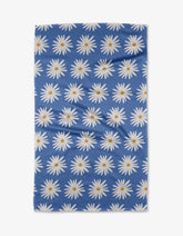 Geometry - Tea Towel Blue Daisies