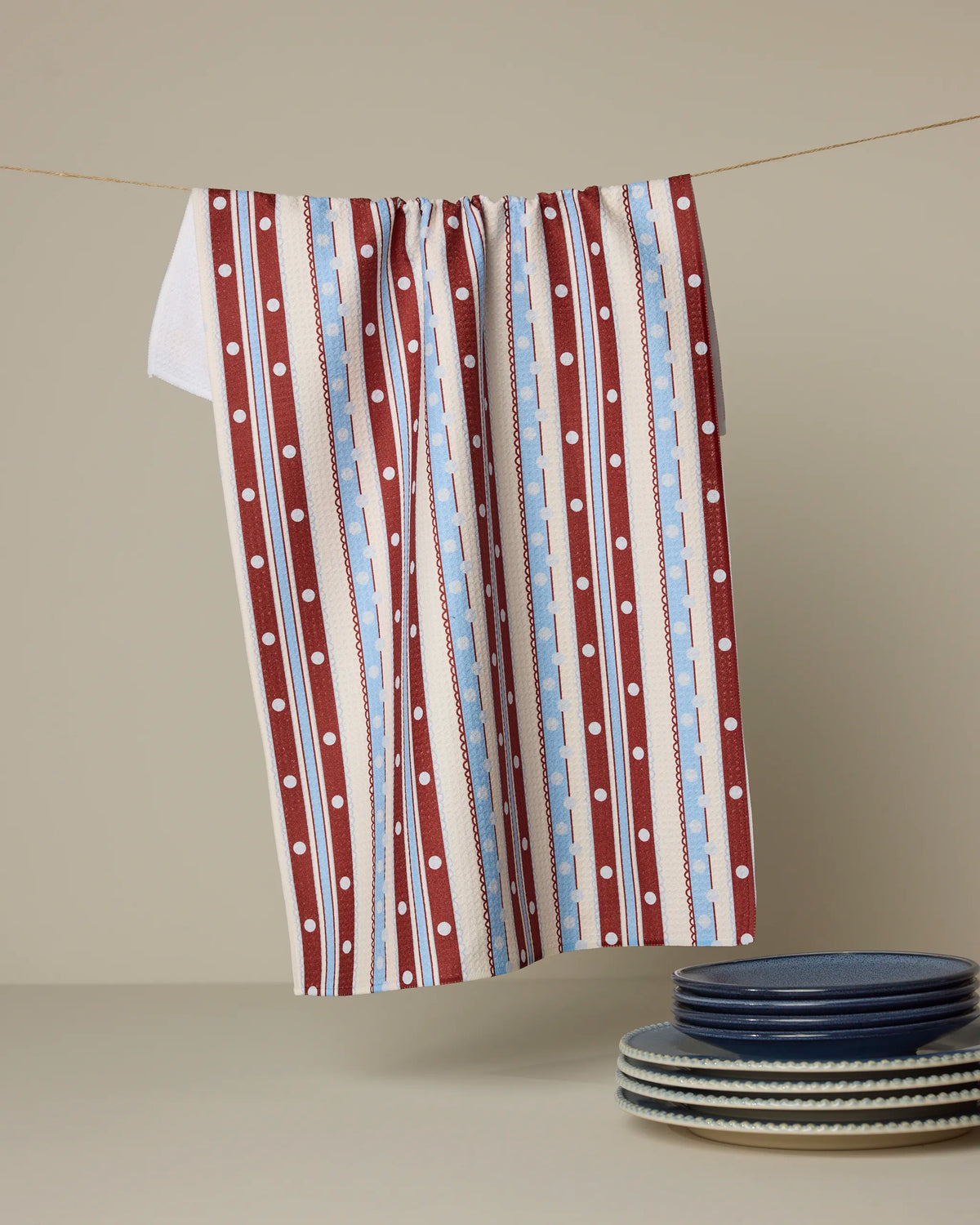 Geometry - Tea Towel Blue Skies Stripes