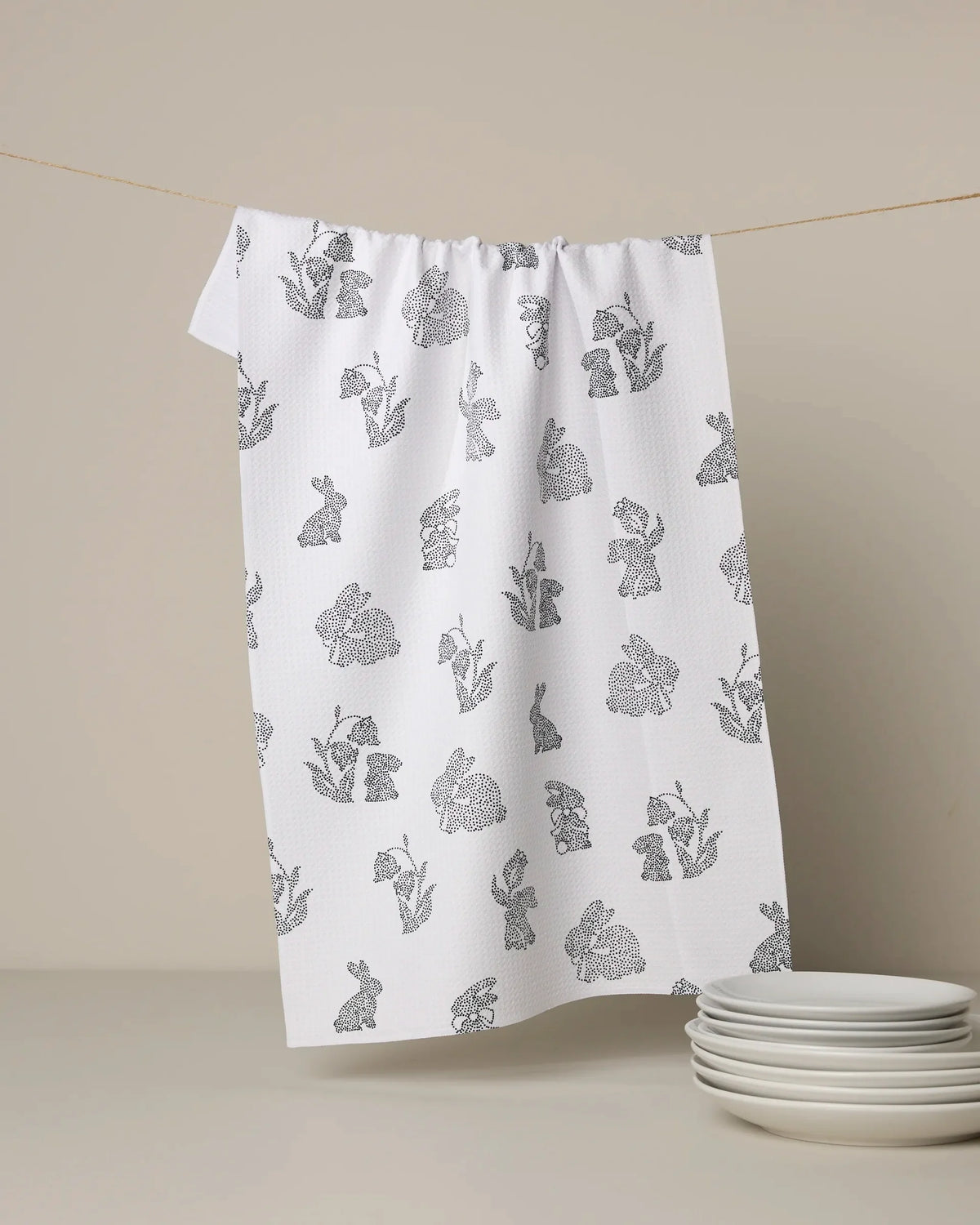 Geometry - Tea Towel Bunny Dots