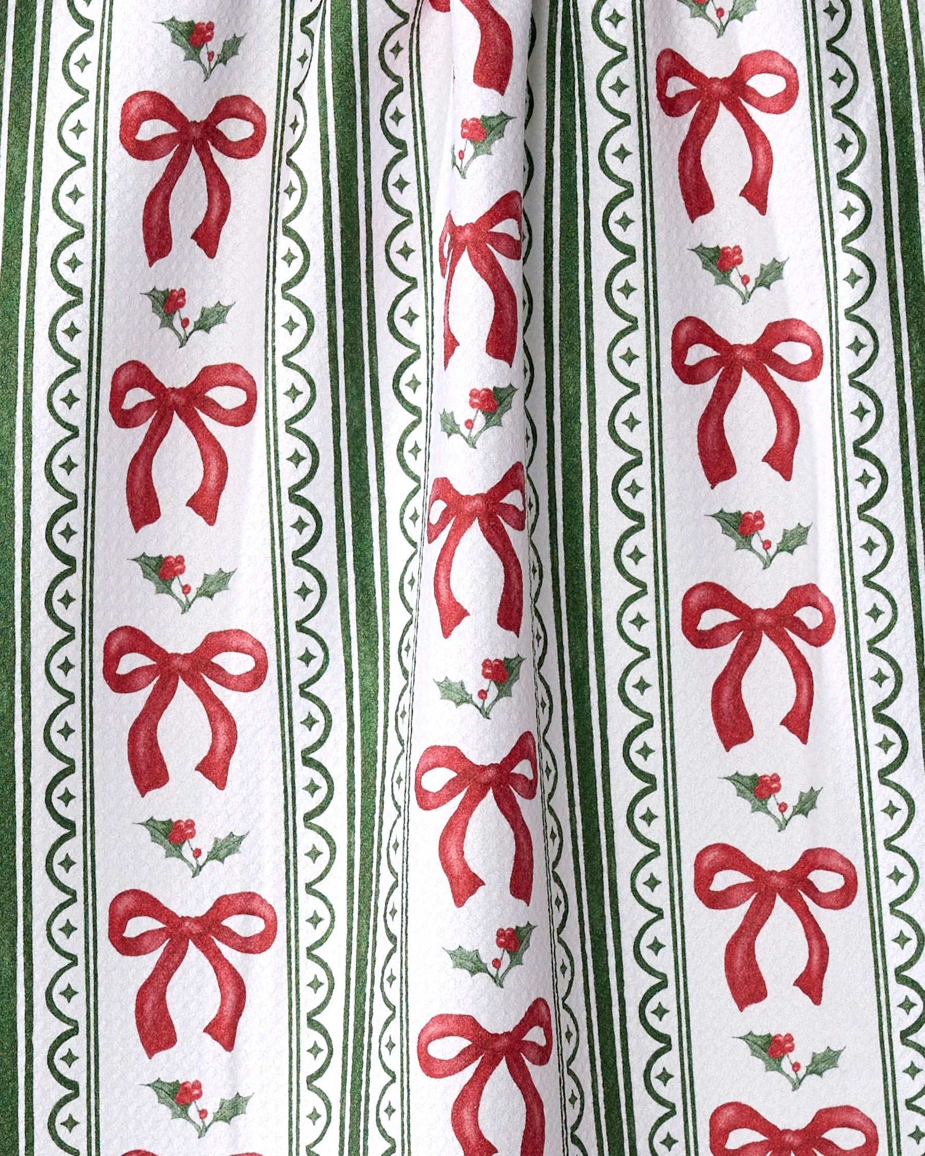Geometry - Tea Towel Christmas Bow Stripe