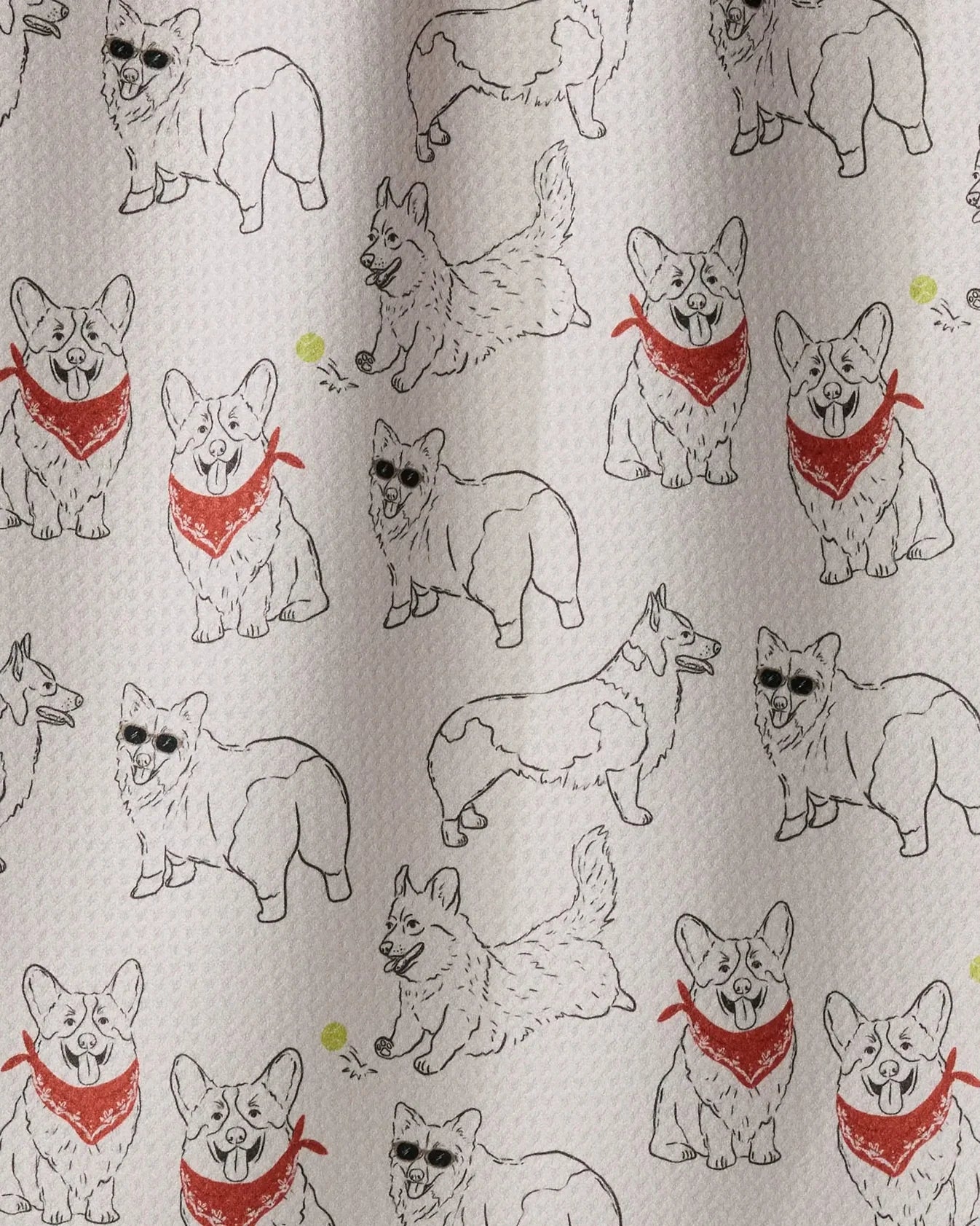 Geometry - Tea Towel Corgi Club Poppy