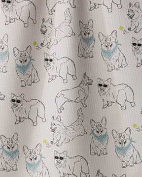 Geometry - Tea Towel Corgi Club Storm