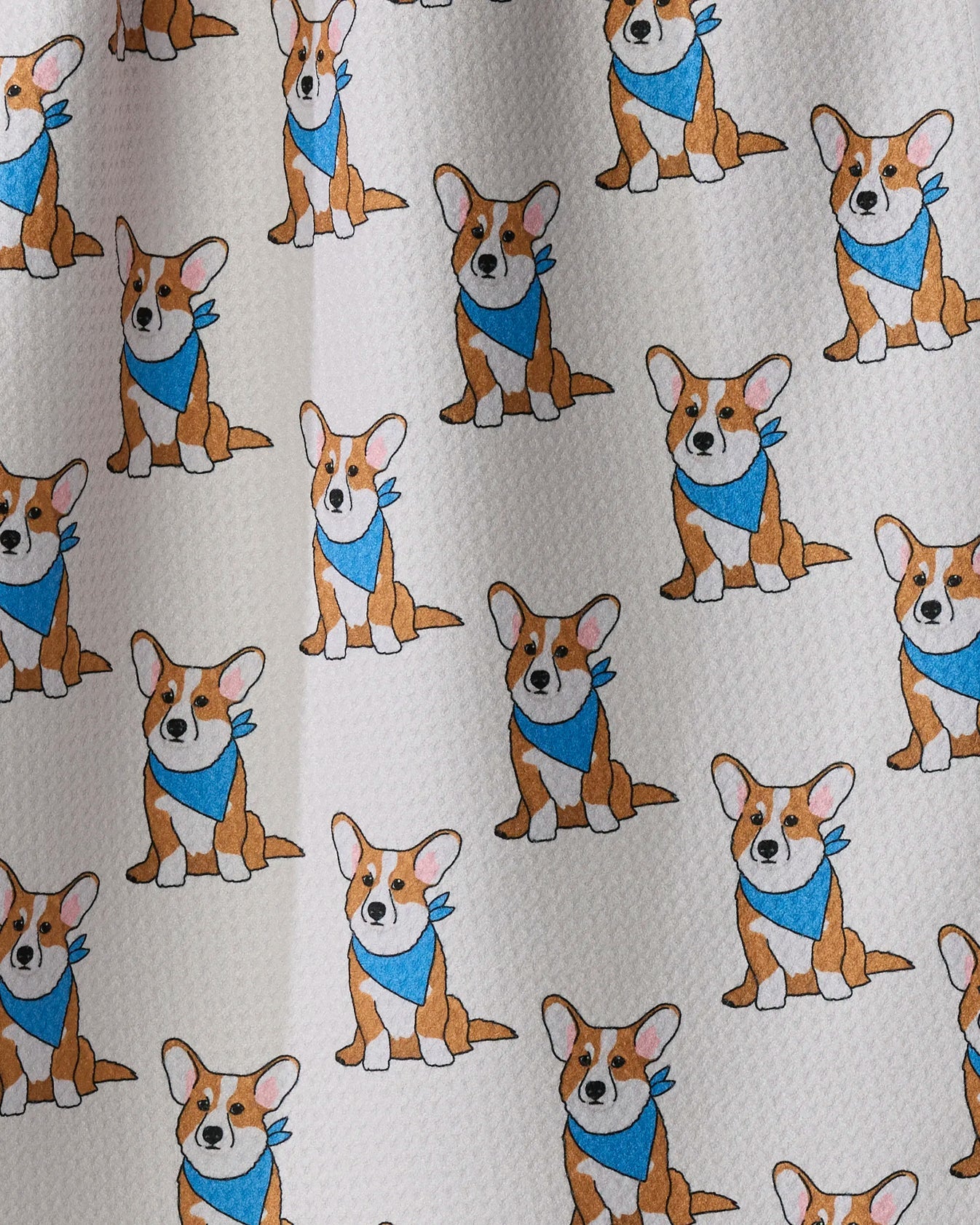 Geometry - Tea Towel Corgi Pals Blue