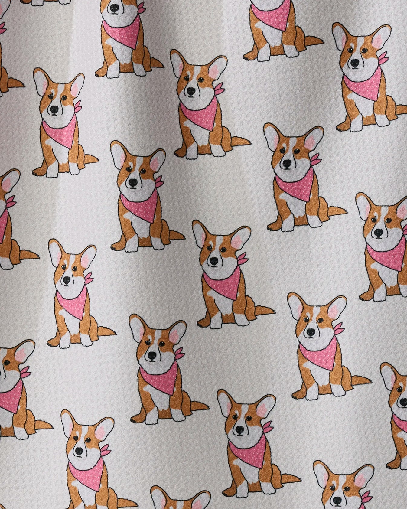 Geometry - Tea Towel Corgi Pals Pink