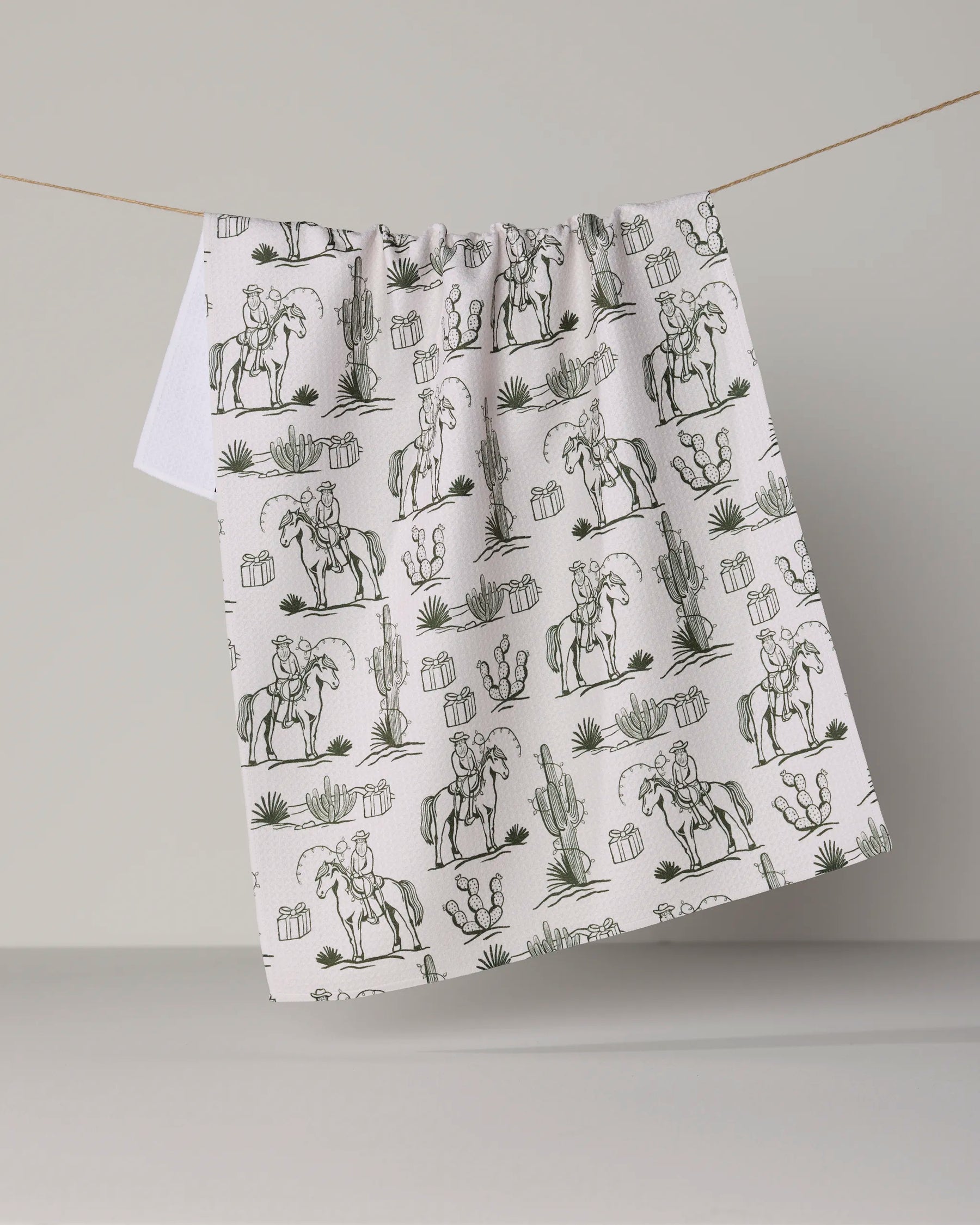 Geometry - Tea Towel Cowboy Claus Pine