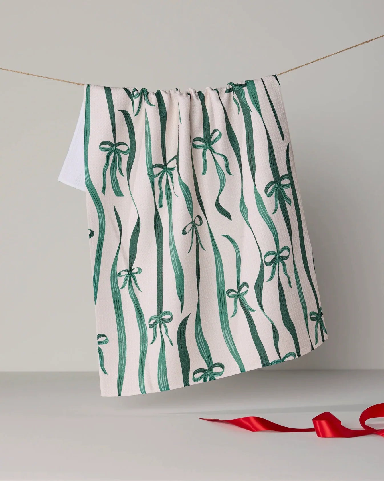 Geometry - Tea Towel Falling Ribbon Fir