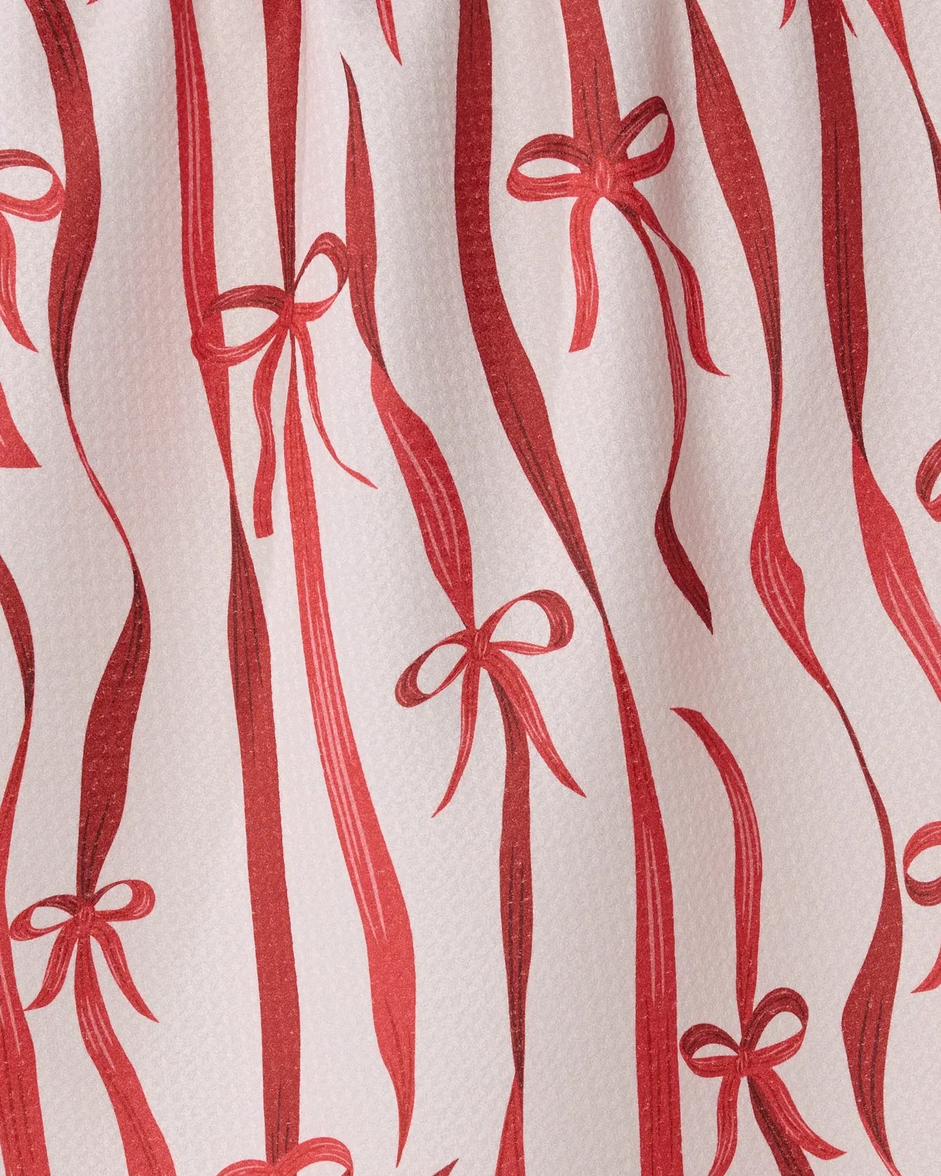 Geometry - Tea Towel Falling Ribbon Scarlet